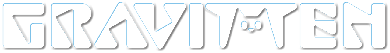 Gravitten logo, white